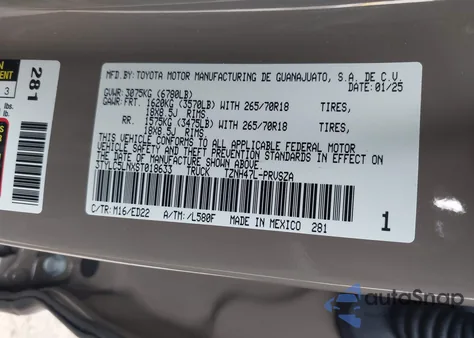 2025 Toyota Tacoma Hybrid Trd Pro из США, поврежденный, VIN 3TYLC5LNXST018633